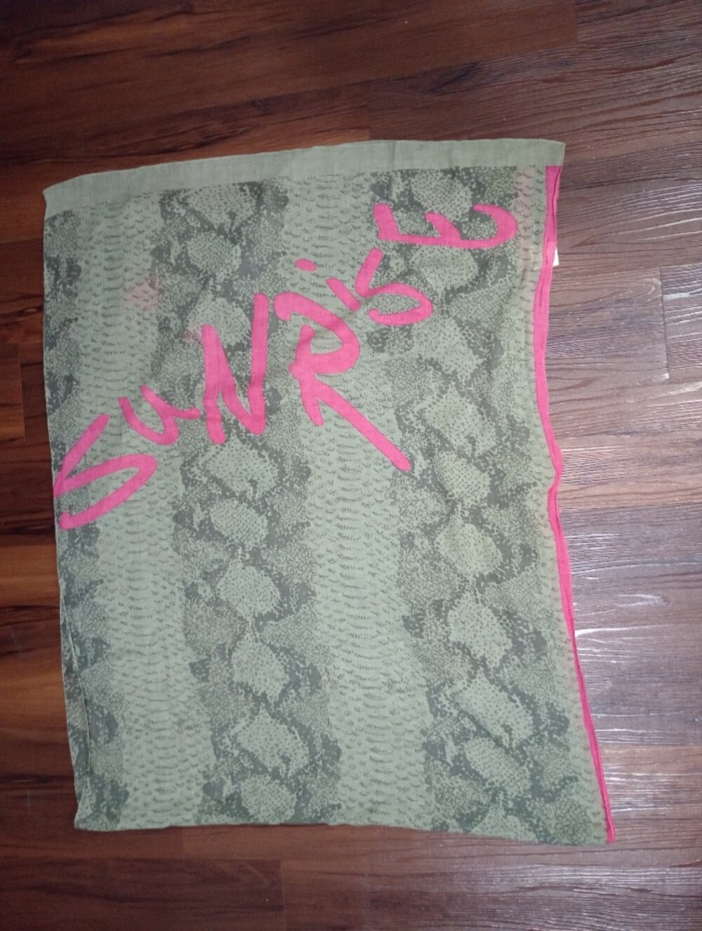 Passigatti Snakeskin Print Sunrise Cotton Scarf